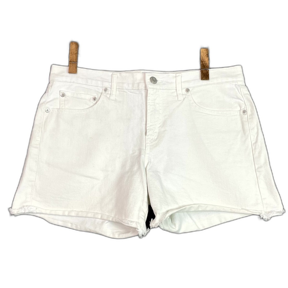 Gap Denim 5" Shorts Womens 28 White Cotton Stretch 5 Pockets Academia Corpore